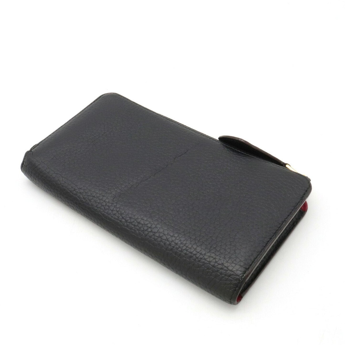 LOUIS VUITTON Portefeuille Comet L-shaped long wallet Taurillon leather Noir black pink M63102