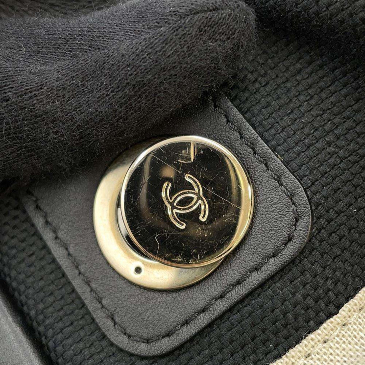 Chanel Tote Bag Deauville Coco Mark GM Canvas A66941 2way CHANEL Black