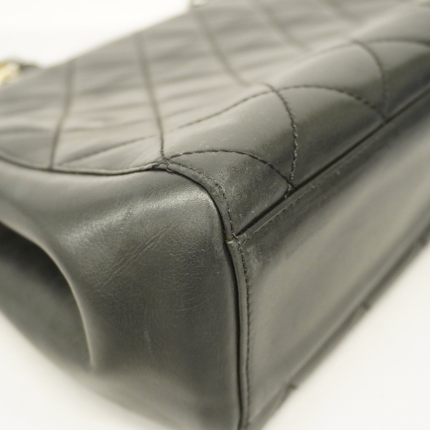 ChanelAuth  Matelasse Chain Shoulder Women's Leather Tote Bag Black