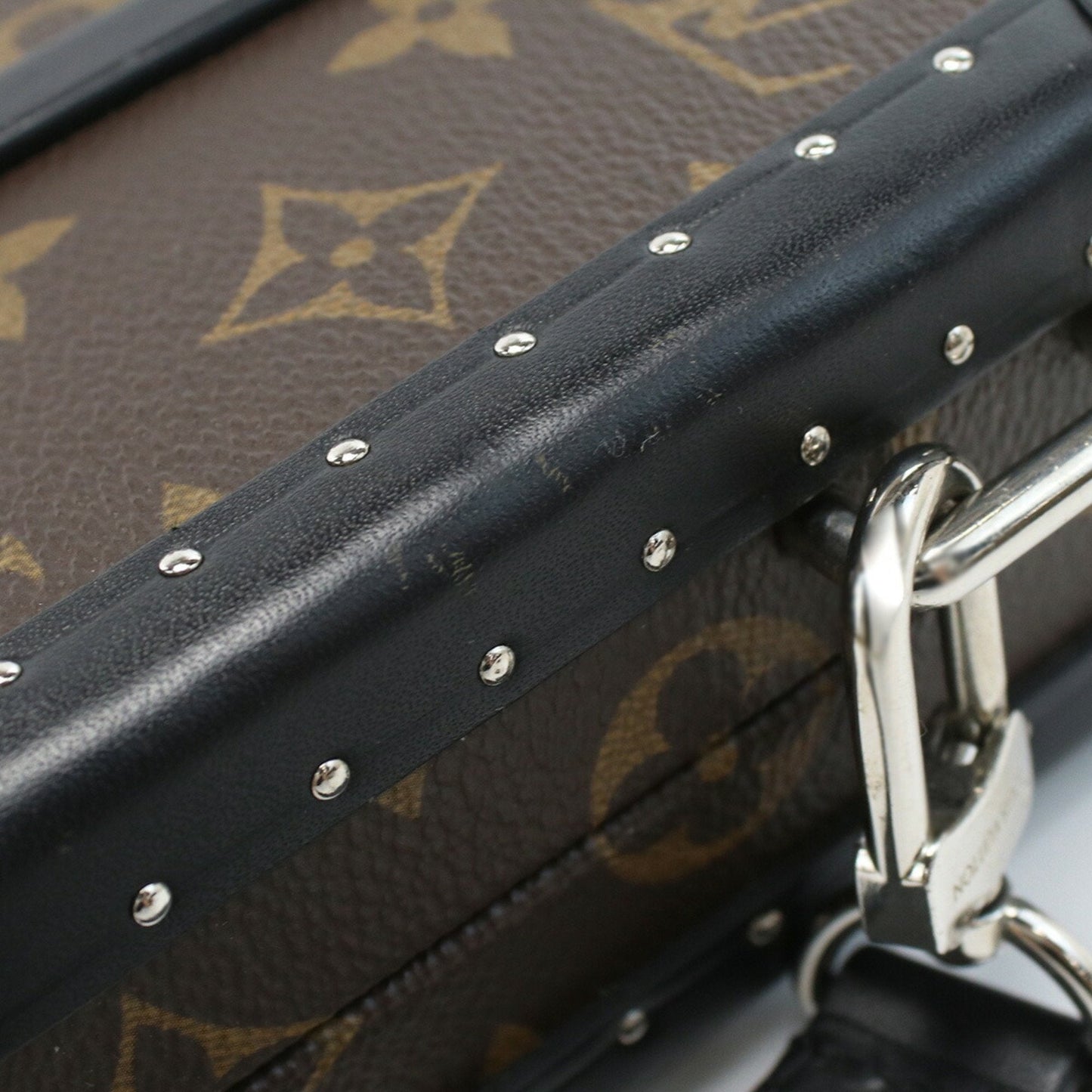 LOUIS VUITTON Trunk Monogram Macassar M20250 Clutch Bag PVC Men's