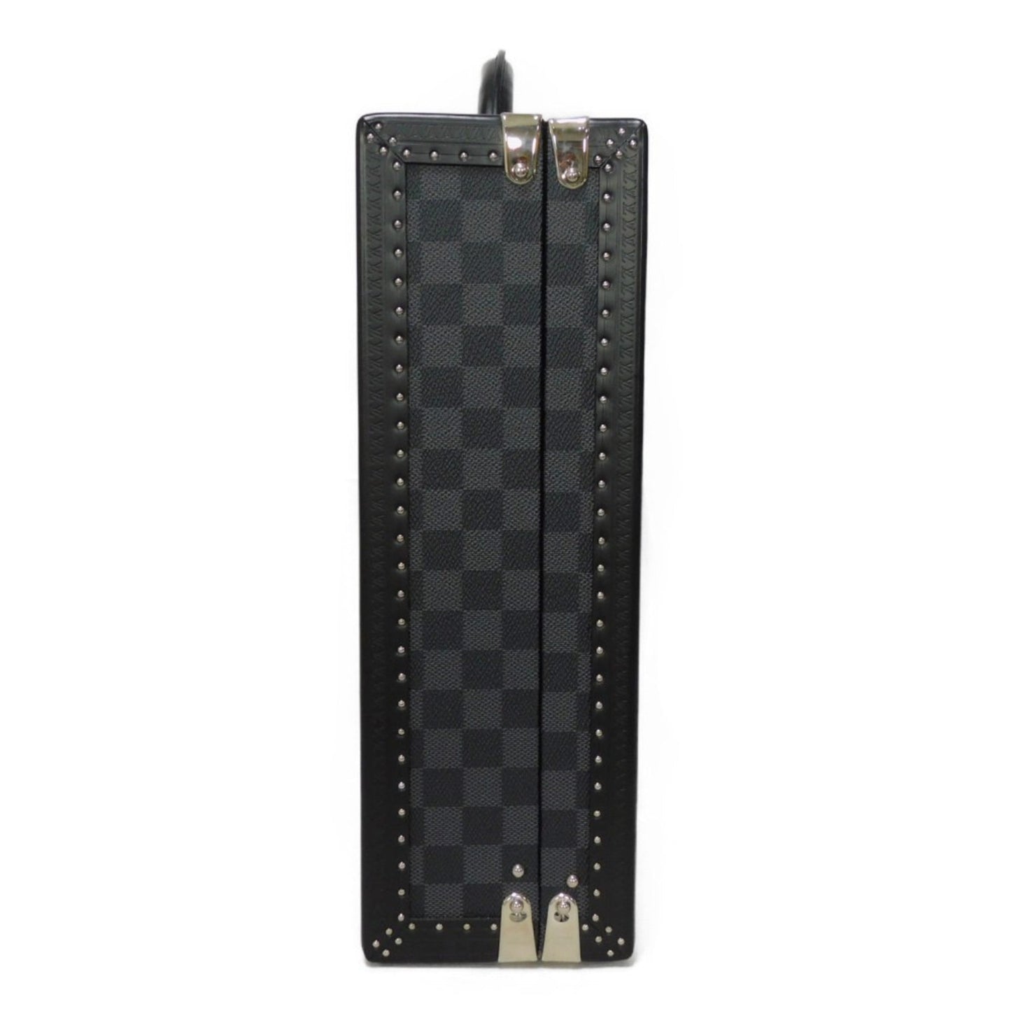 LOUIS VUITTON Trunk President Logo Black Attache Case Damier Graphite Noir N48190 Men's Bag