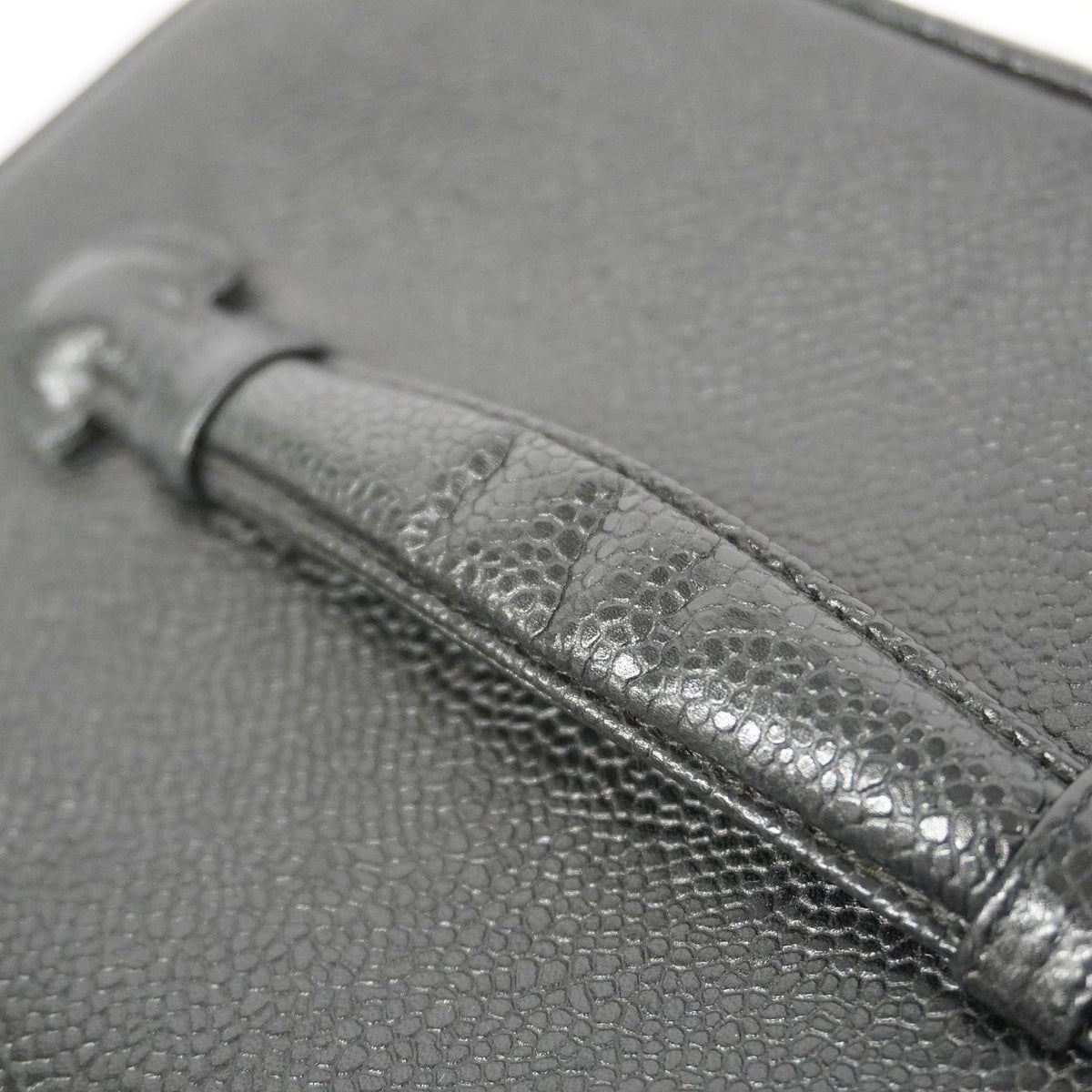 ChanelAuth  Vanity Bag Women's Caviar Leather Vanity Bag Black