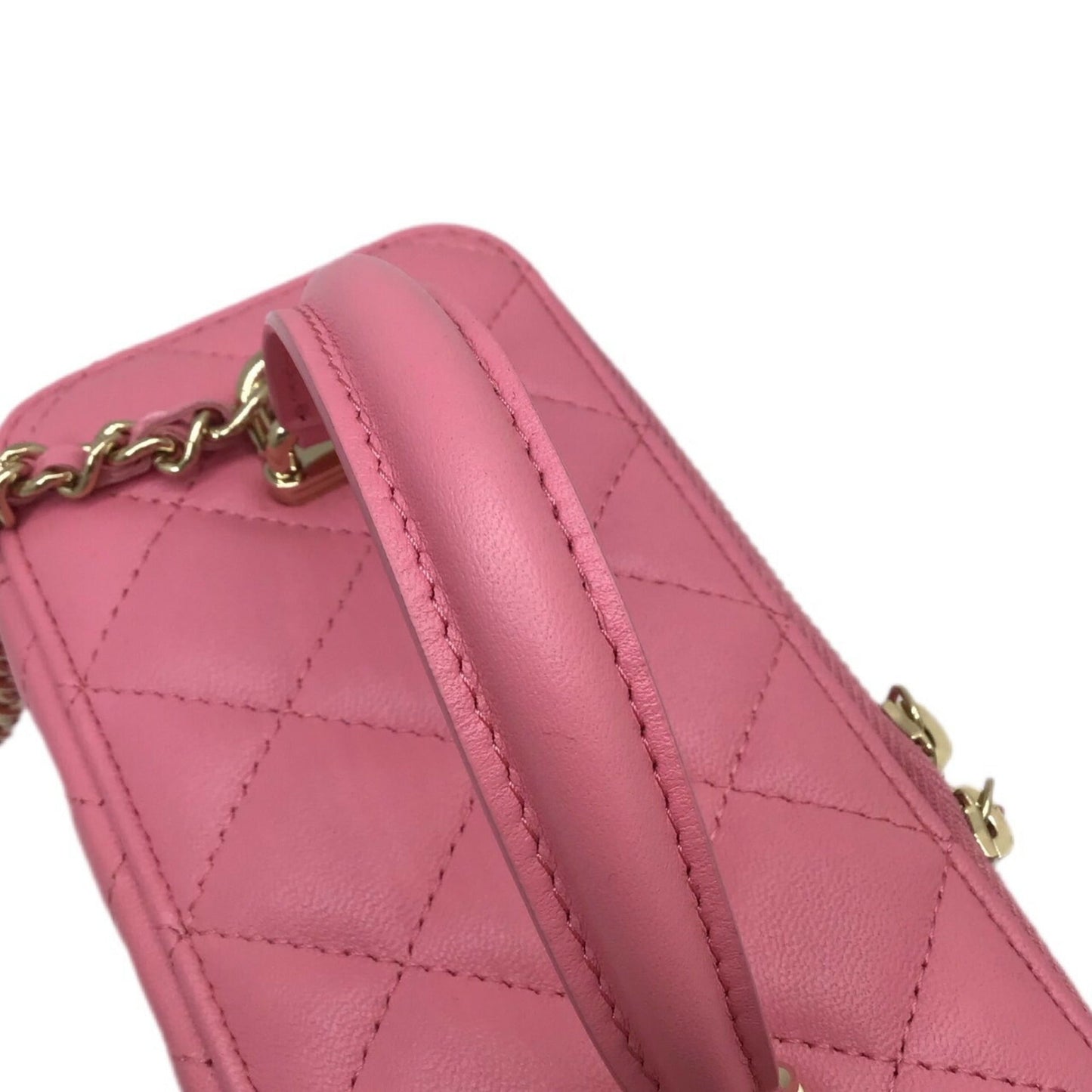 CHANEL Vanity Chain Bag AP2199 Lambskin Pink G Hardware Shoulder Women Men