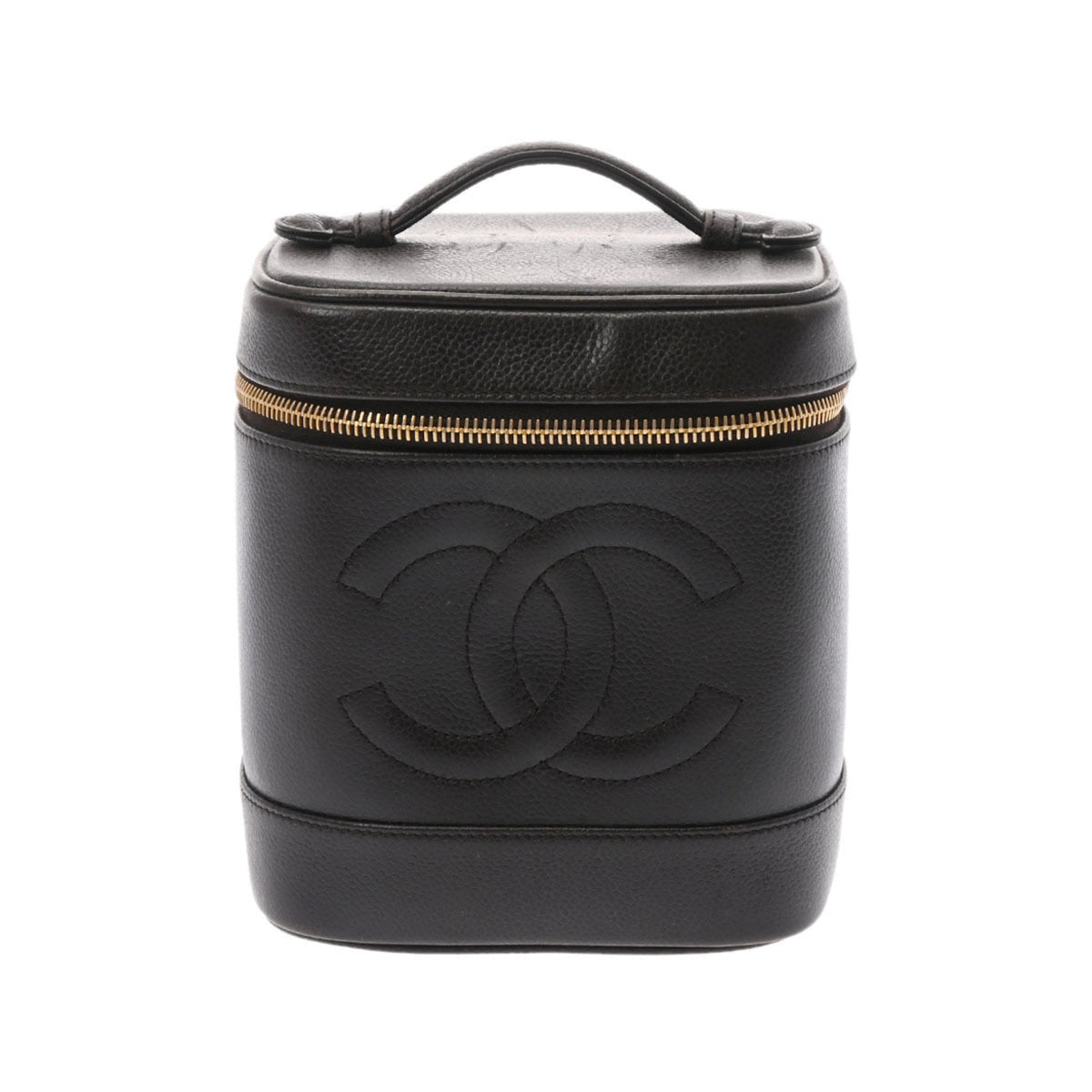 CHANEL Vanity Brown Ladies Caviar Skin Handbag