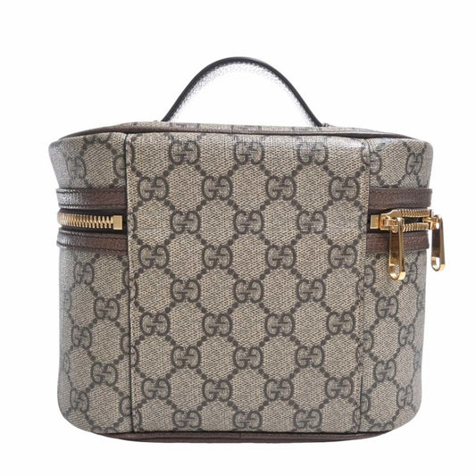GUCCI Ophidia GG Supreme Tick Case Vanity Bag 611001 Beige Brown Women's