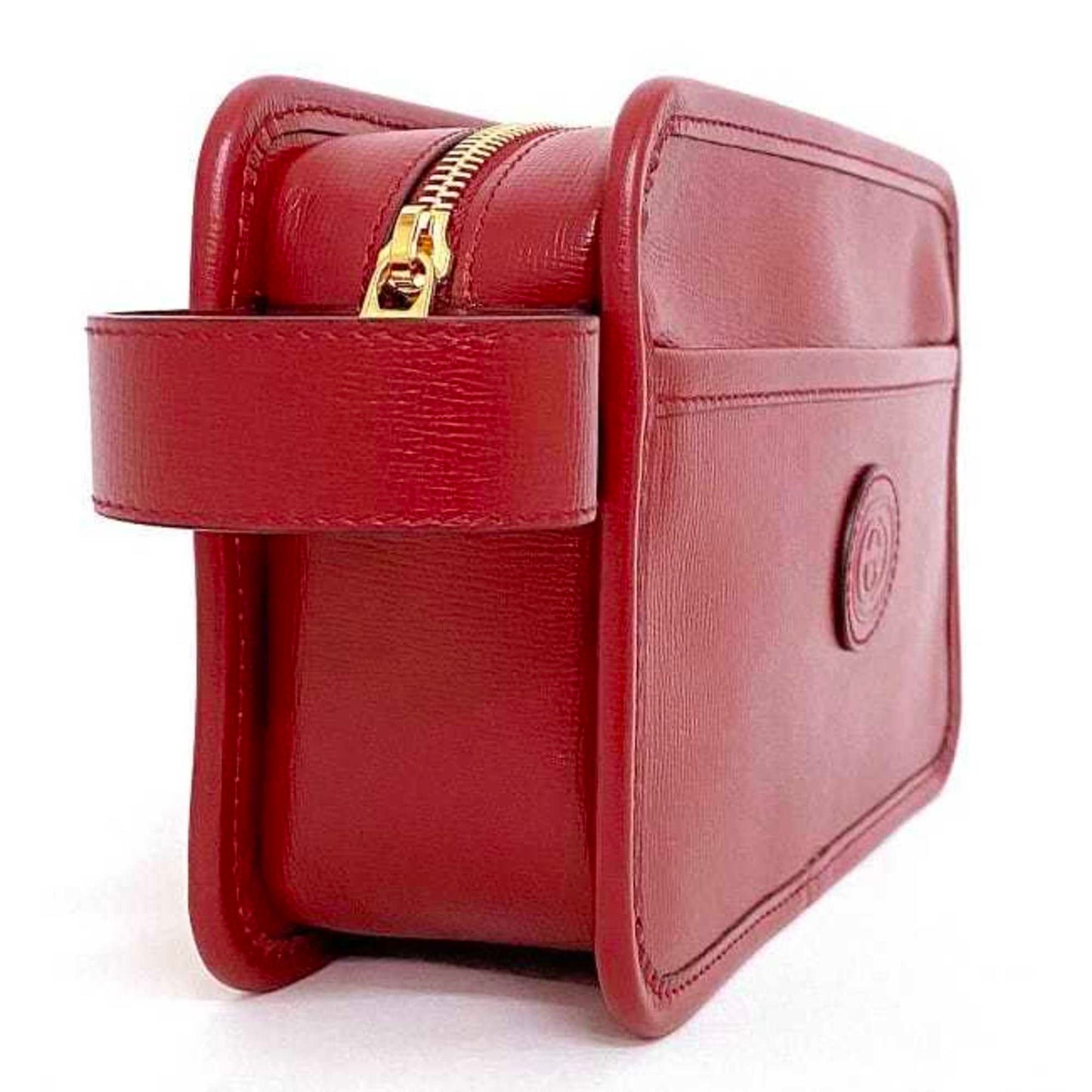 Gucci Red Color Leather Clutch Bag Handbag