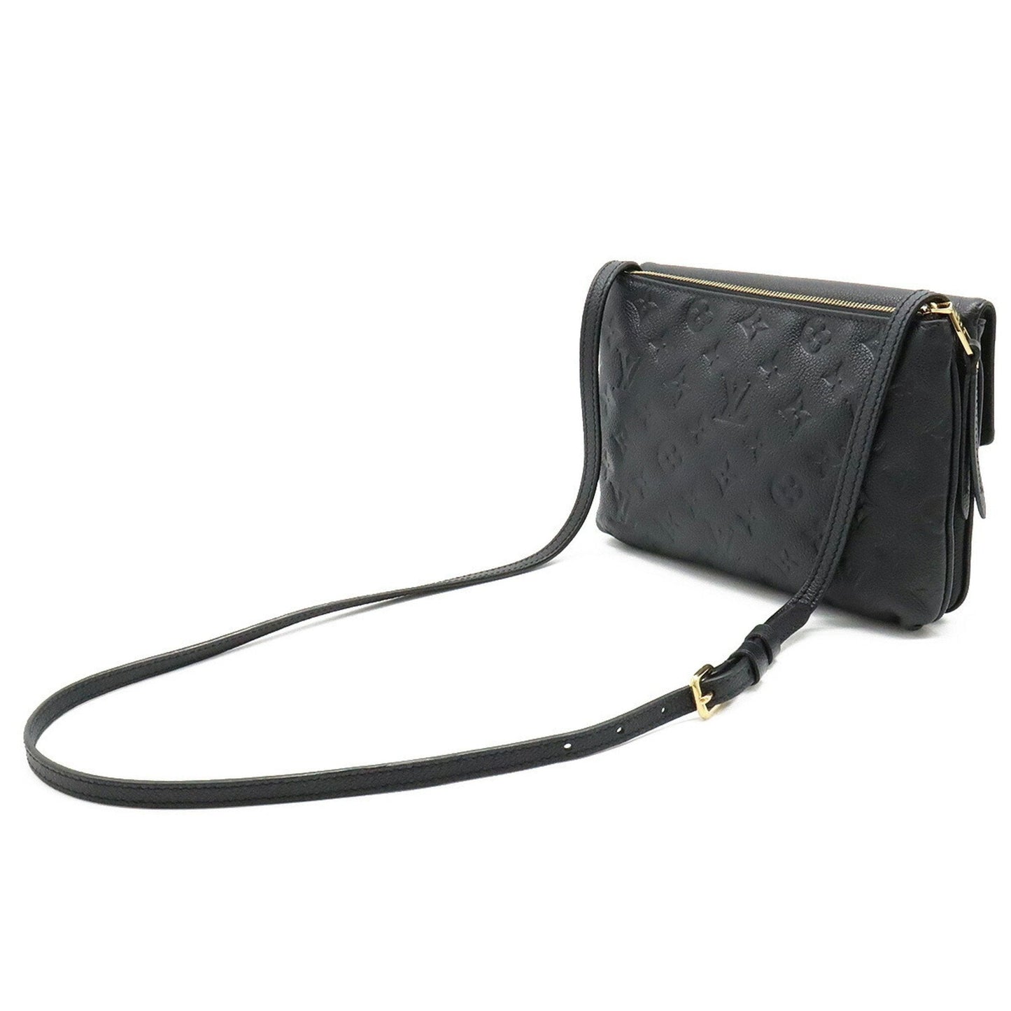 LOUIS VUITTON Monogram Empreinte Twice Shoulder Bag Noir Black M50258