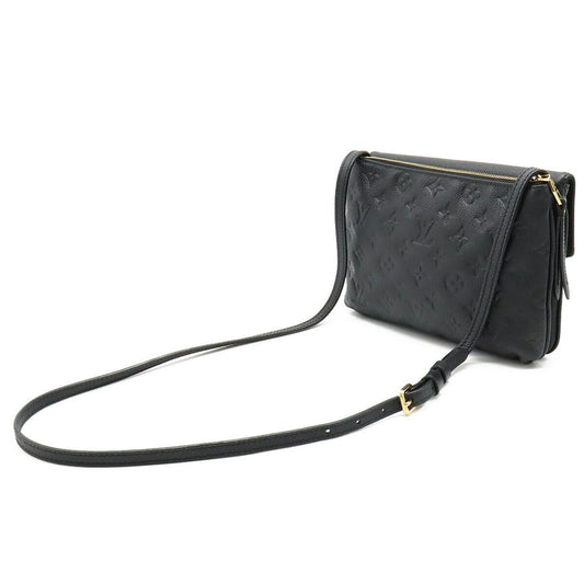 LOUIS VUITTON Monogram Empreinte Twice Shoulder Bag Noir Black M50258