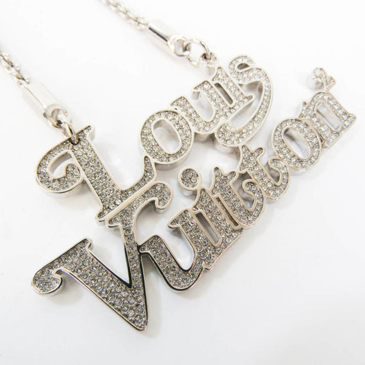 LOUIS VUITTON Colliersquard LV Strass MP2691 Metal,Rhinestone Men,Women Pendant Necklace [Silver]