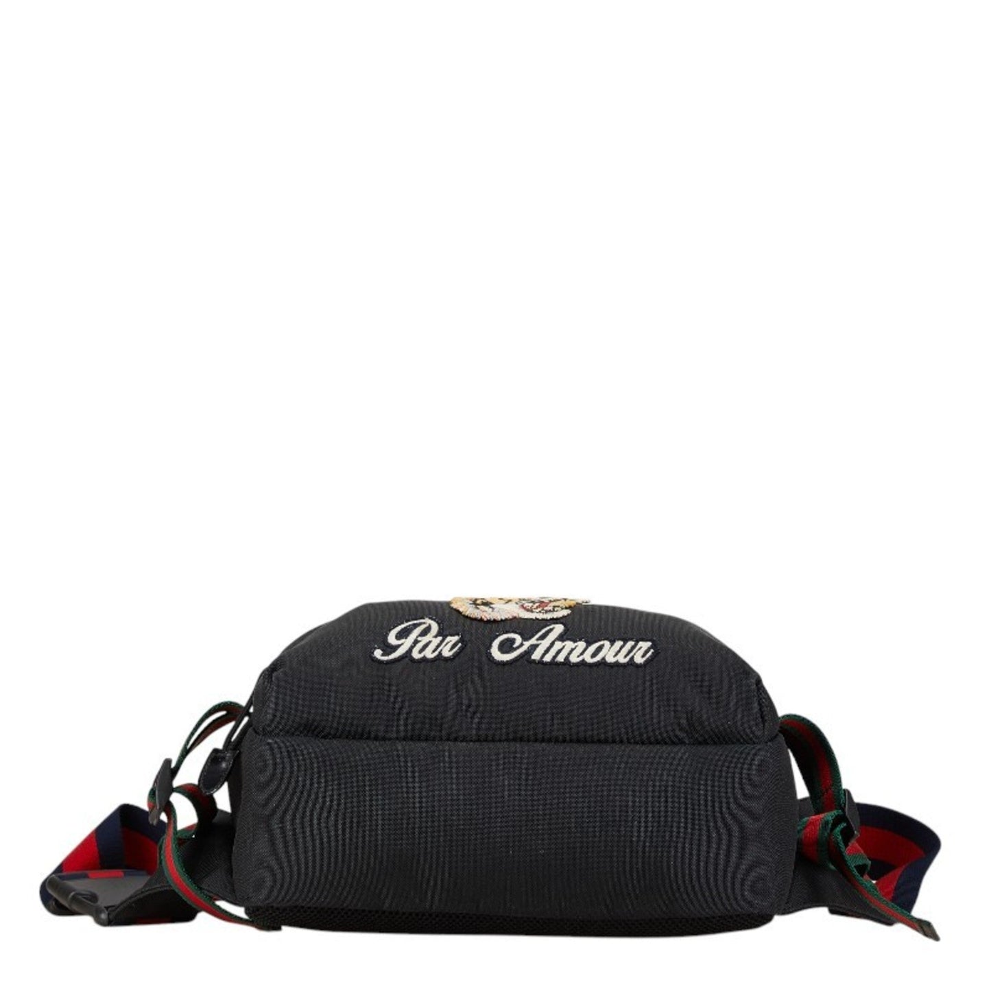 Gucci Black Multi-Color Canvas Sling Bag