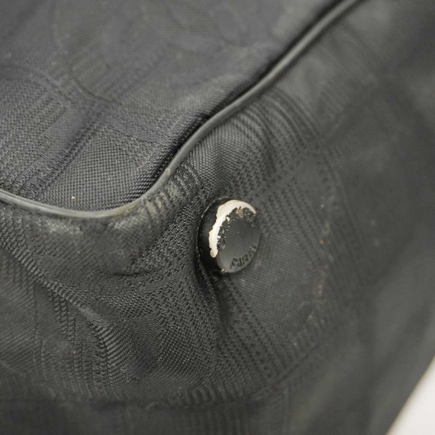 ChanelAuth  New Travel Line Women's Nylon Tote Bag Black