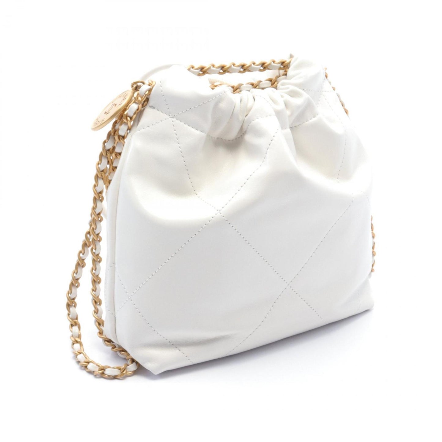 CHANEL Shoulder Bag Leather Women's White
