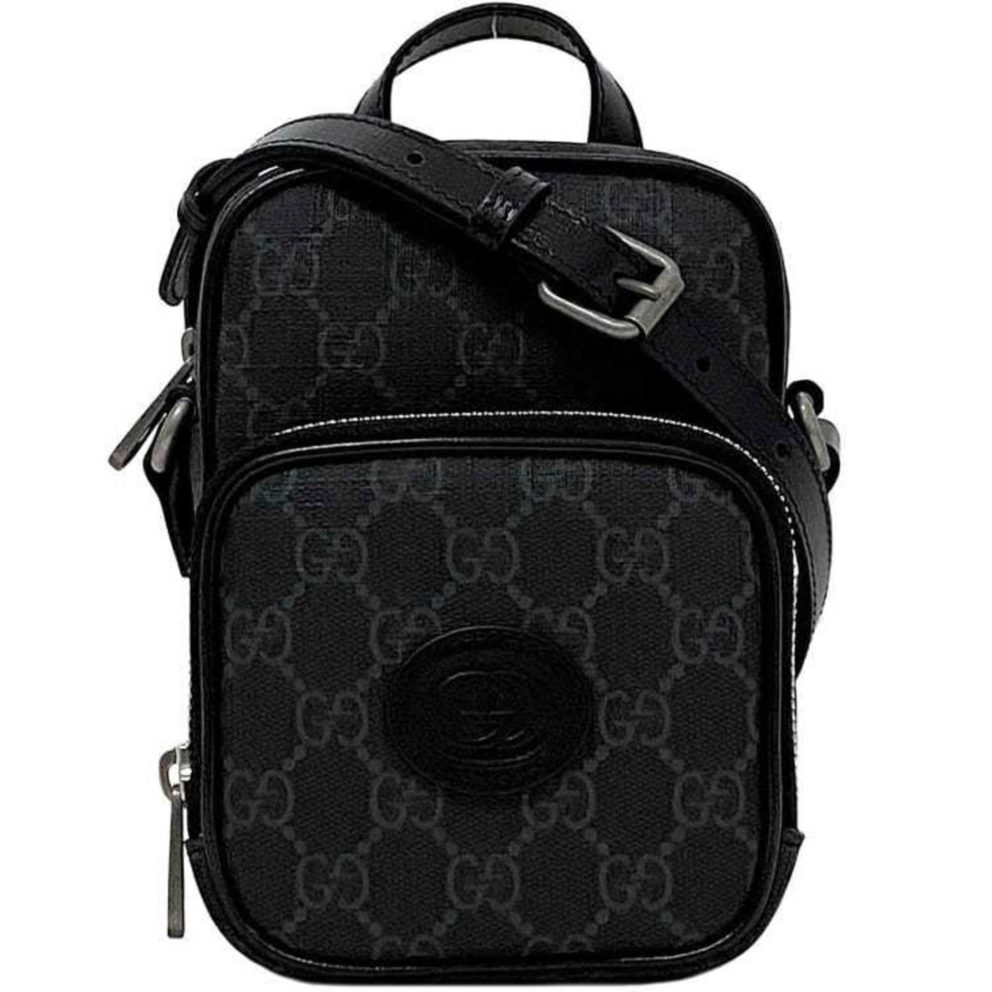 Gucci Black Pvc Leather Pochette Shoulder Bag ()
