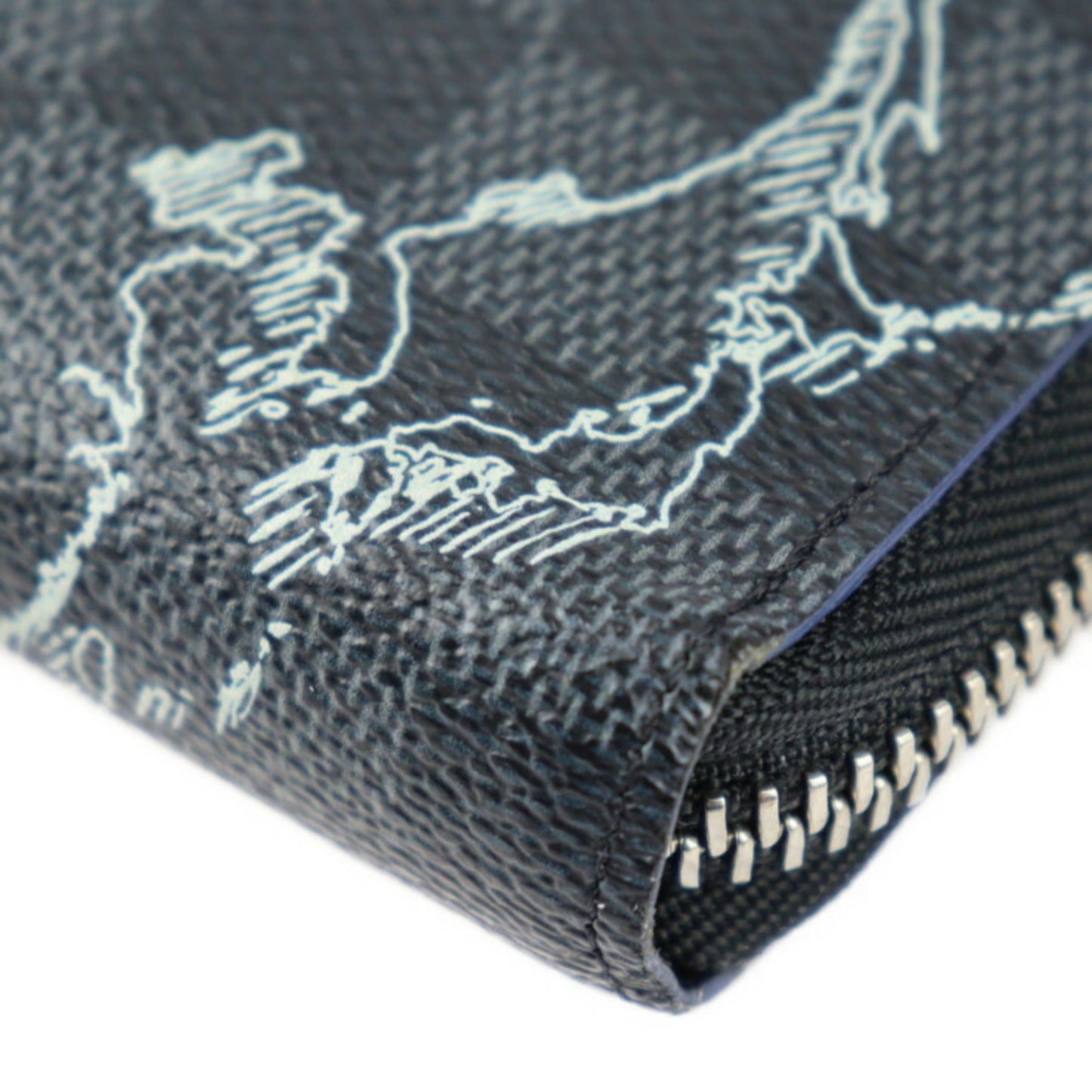 LOUIS VUITTON Zippy Organizer NM Long Wallet N40204 Damier Graphite Canvas Black x Gray Multicolor Silver Hardware Round Zipper Vuitton