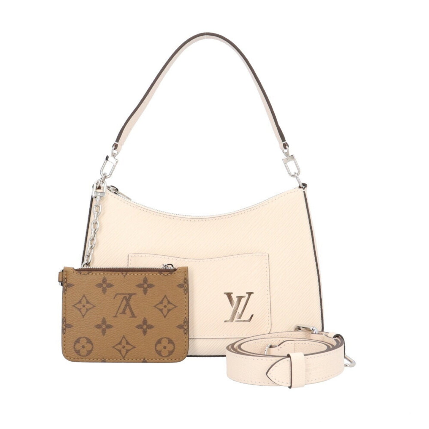 LOUIS VUITTON Marel Epi Shoulder Bag Leather M80688 White Ladies