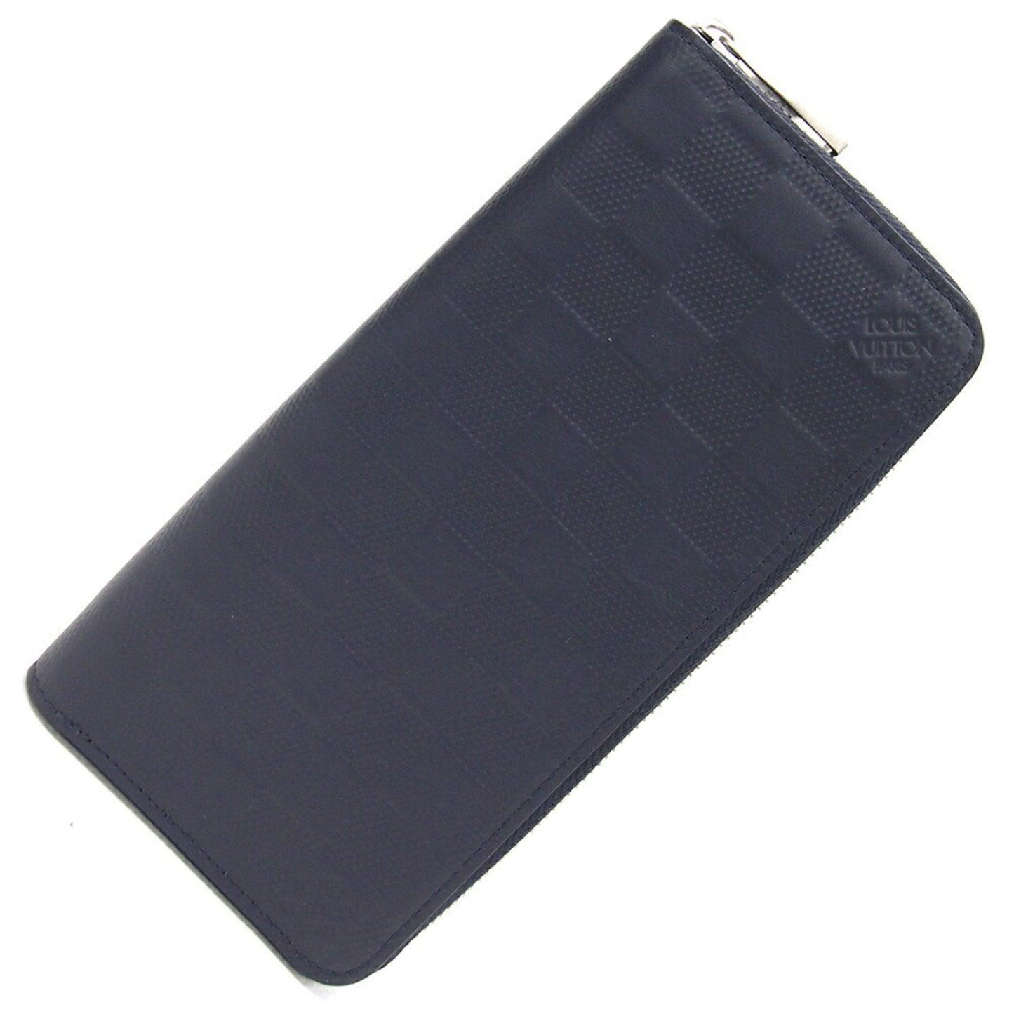 LOUIS VUITTON Round Long Wallet Damier Infini Zippy Vertical N63549 Cosmos Men's Noir