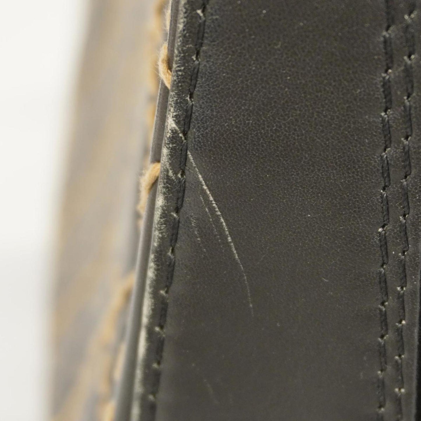 Chanel Tote Bag Wild Stitch Leather Black Women's