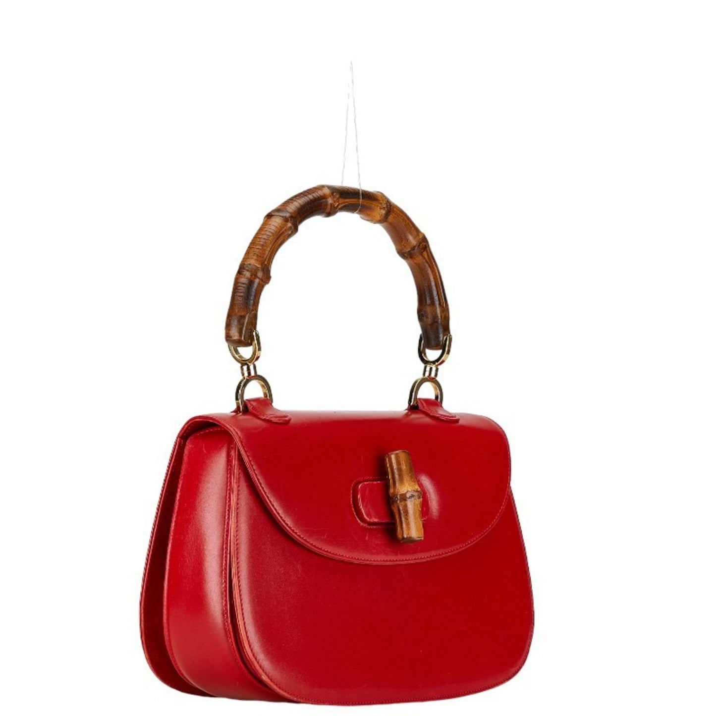 Gucci Red Color Leather Handbag Shoulder Bag