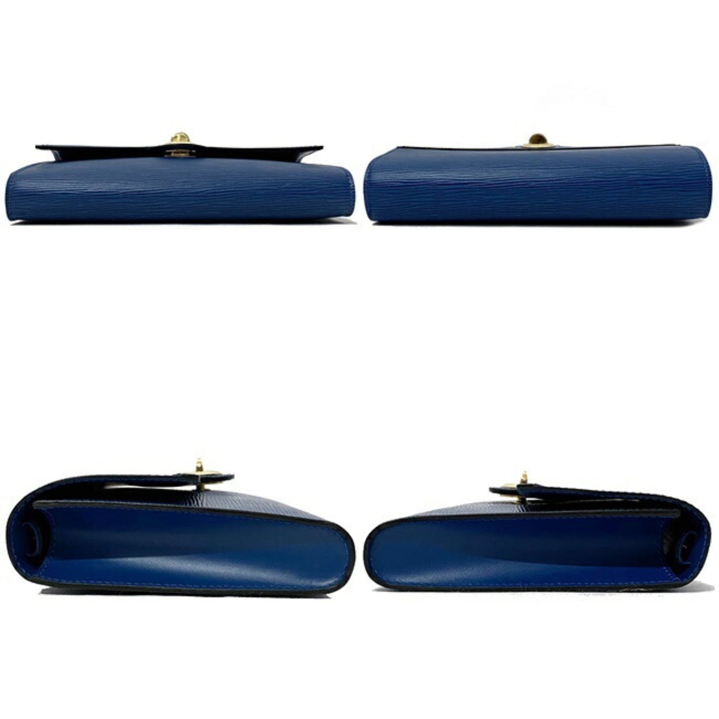 Louis Vuitton Shoulder Bag Arche Blue Toledo Epi M57575 Leather MI0965 LOUIS VUITTON Flap Turn Lock Clutch