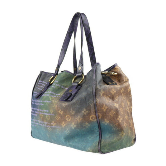 LOUIS VUITTON Heartbreak Monogram Jokes Tote Bag M95740 Coated Canvas Leather Purple Series Blue Multicolor Shoulder