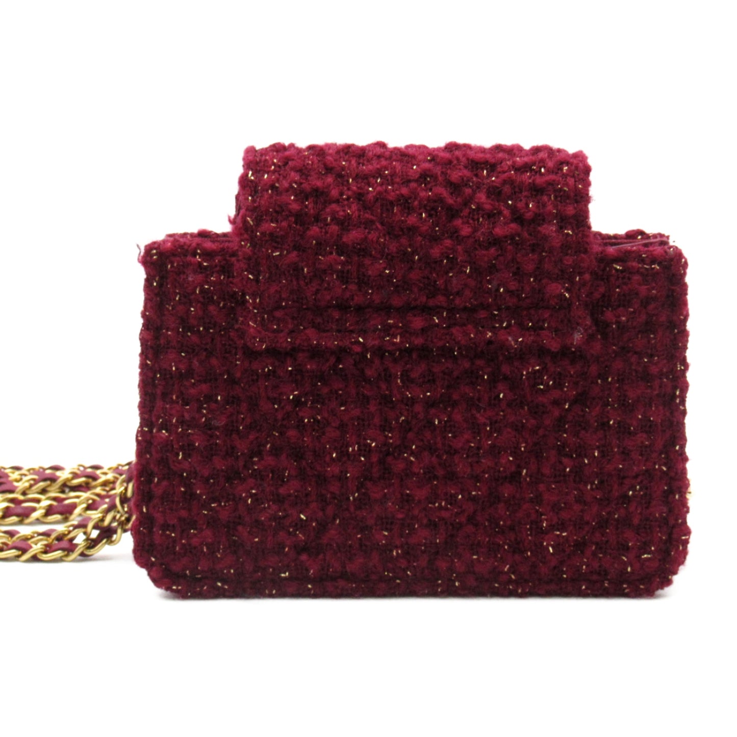 CHANEL Chain pochette Red Lambskin (sheep leather)