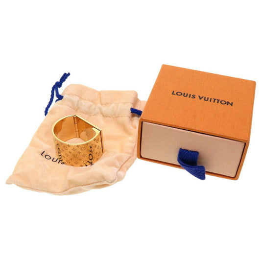LOUIS VUITTON Monogram Textile Brooch Nanogram Gold M00226 Scarf Ring