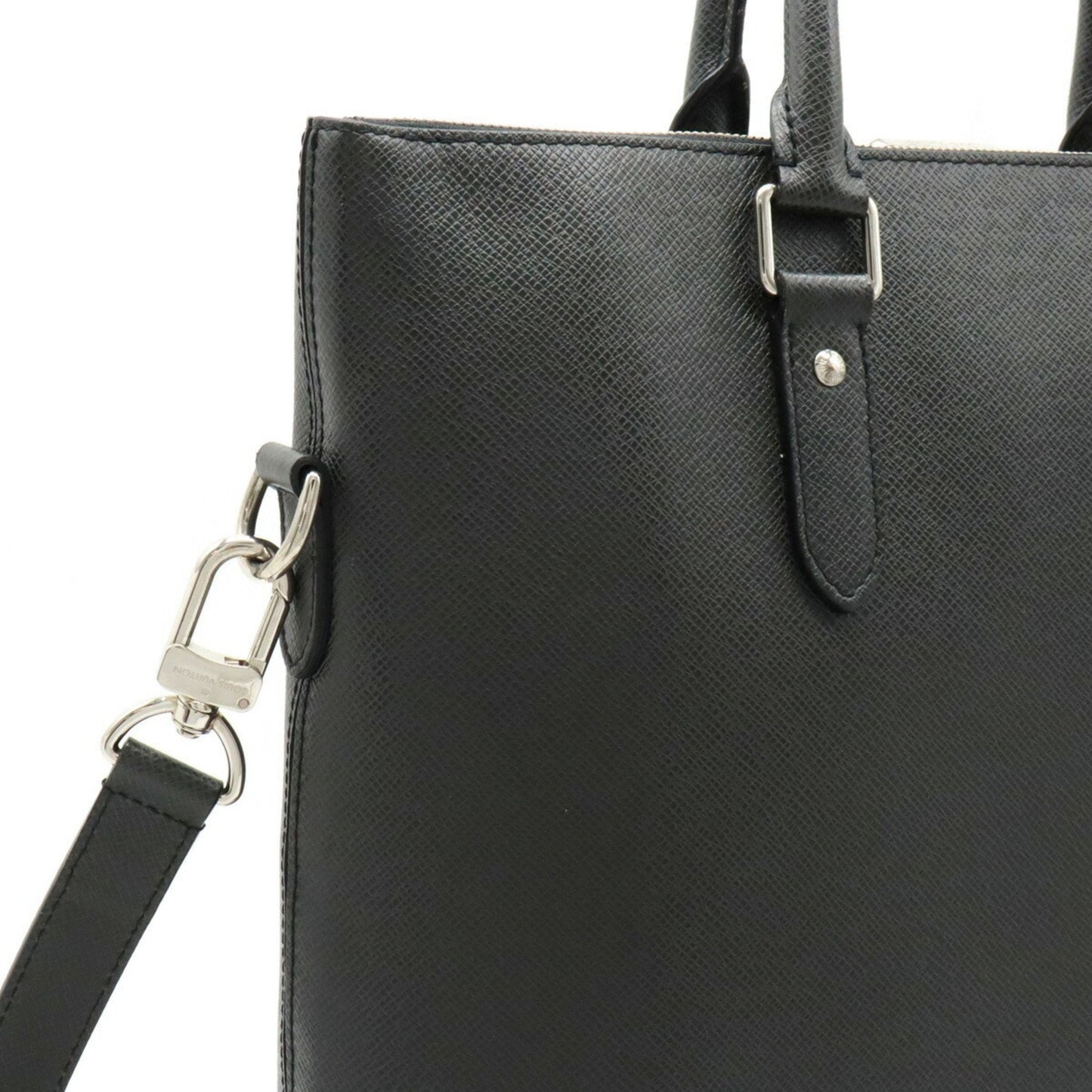 LOUIS VUITTON Taiga Anton Tote Bag Shoulder Leather Noir Black M33433