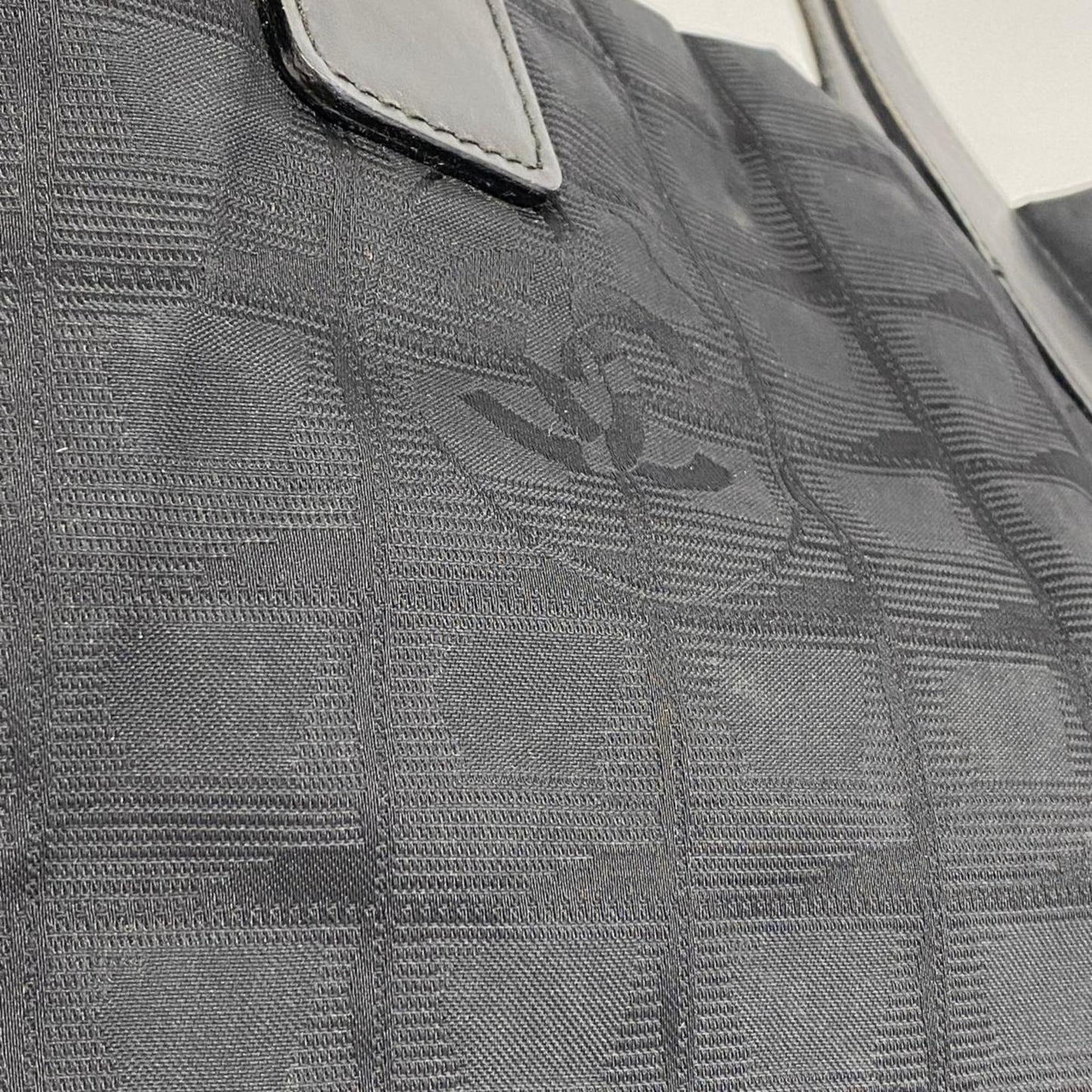 Chanel Tote Bag New Travel Nylon Black Champagne Women's