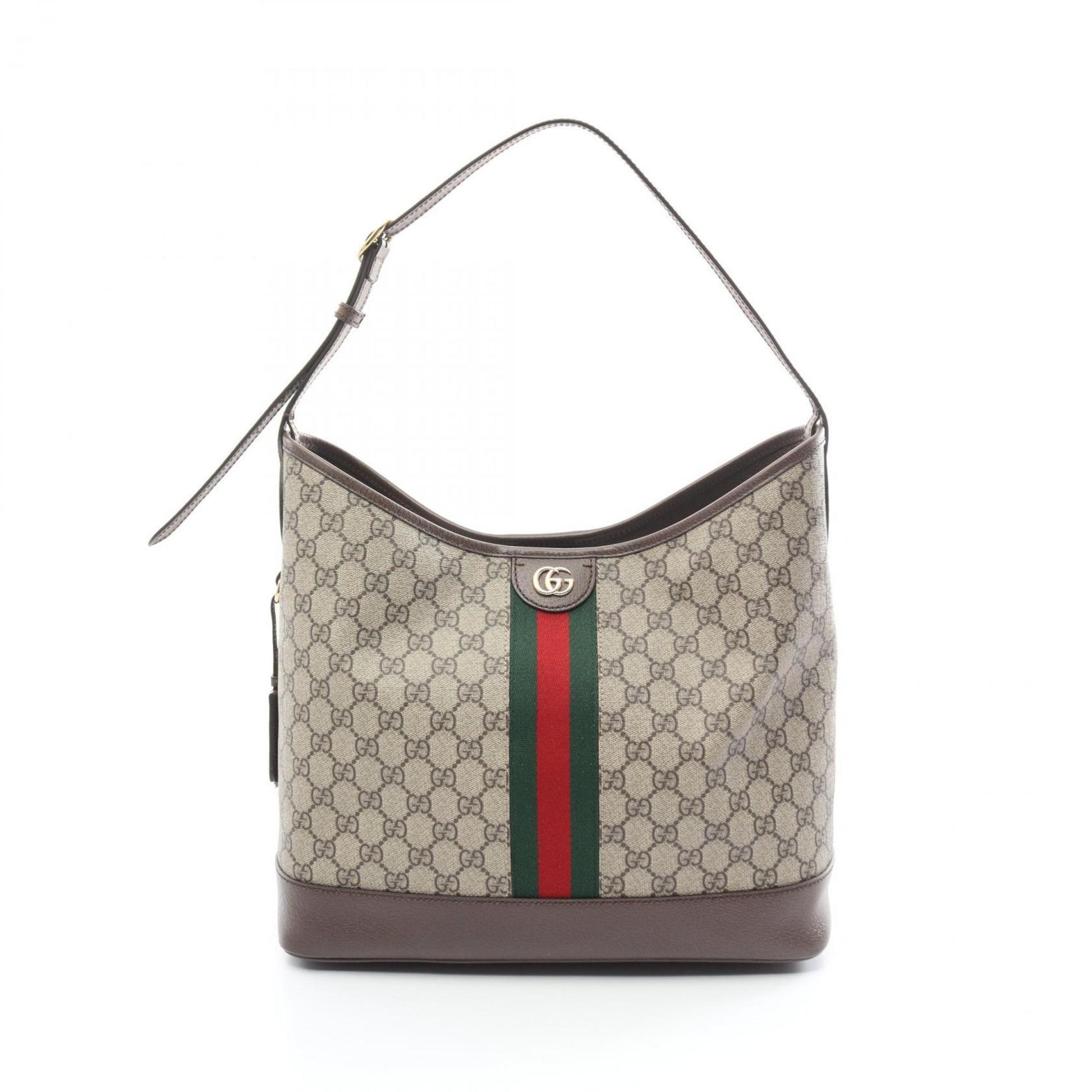 Gucci Beige Brown Multi-Color Gg Supreme Leather Shoulder Bag ()
