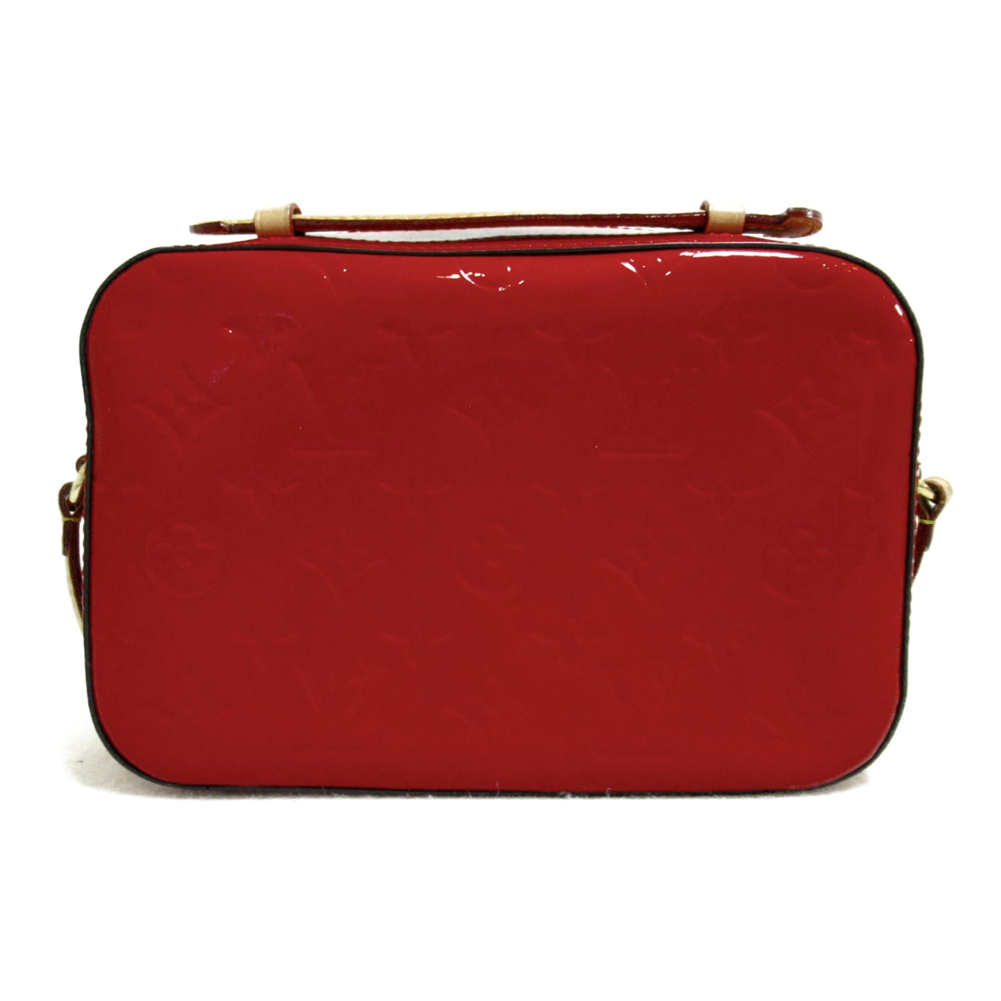 LOUIS VUITTON Santa Monica Shoulder Bag Red Cerise Vernis enamel M90368
