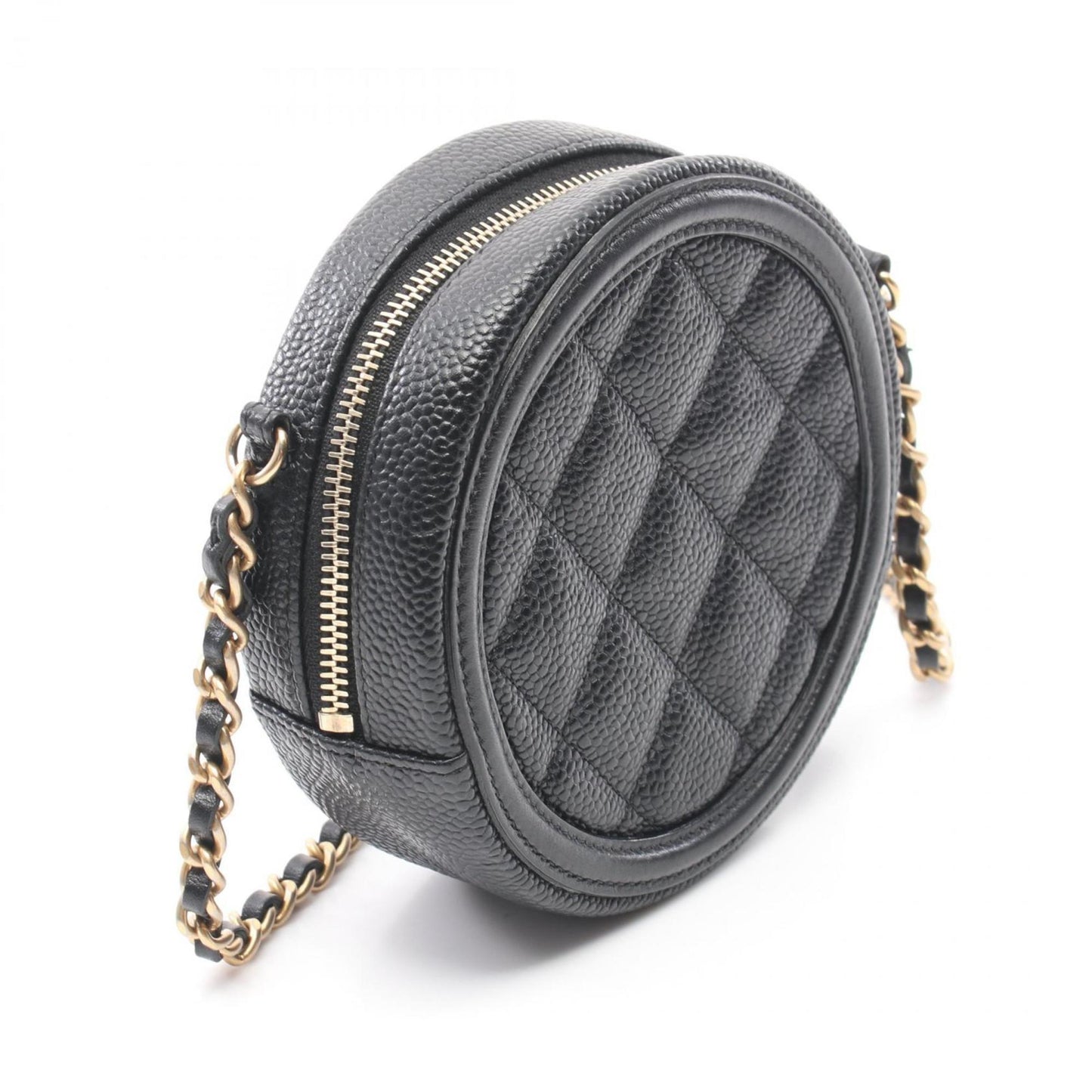 Chanel CHANEL CC Figley Shoulder Bag Caviar Skin Women's Black AP0365