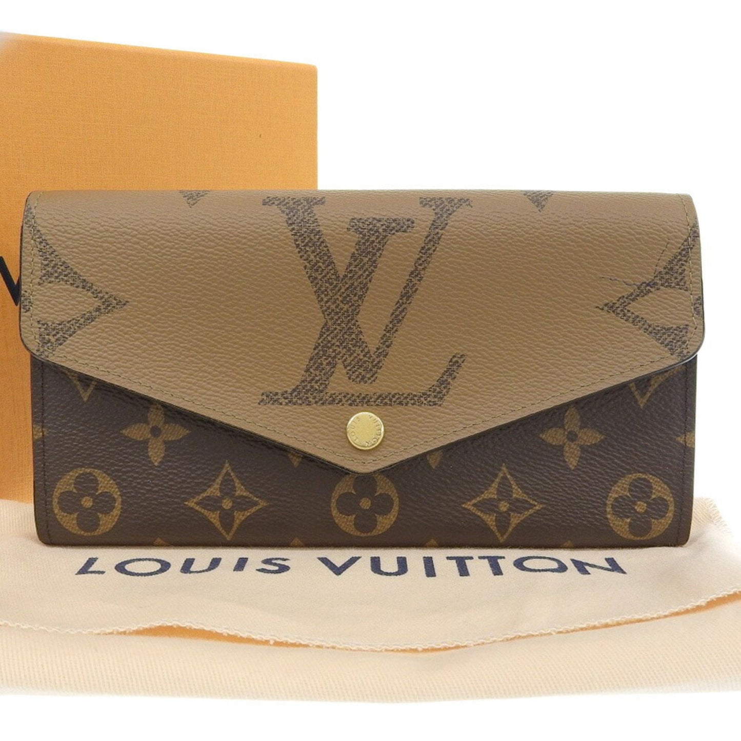 LOUIS VUITTON Monogram Giant Reverse Portefeuille Sarah Long Wallet M80726