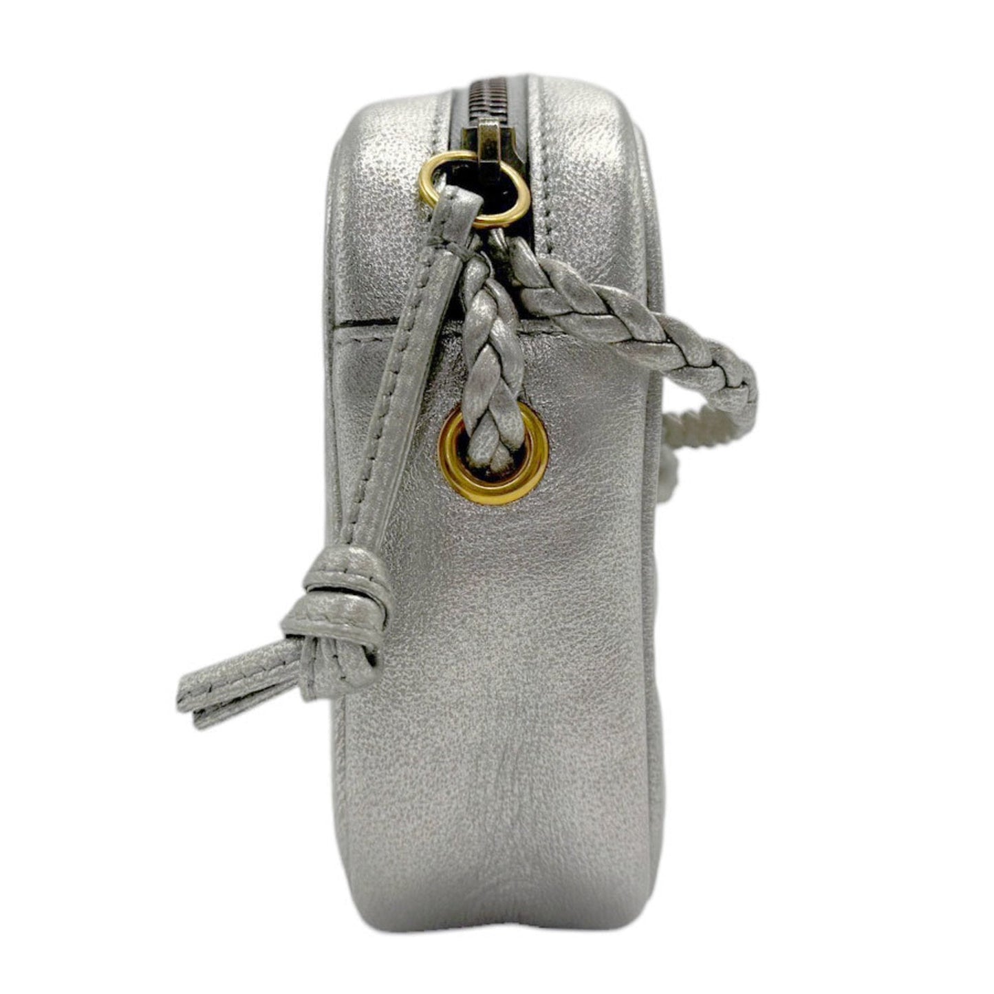 Gucci Silver Leather Shoulder Bag