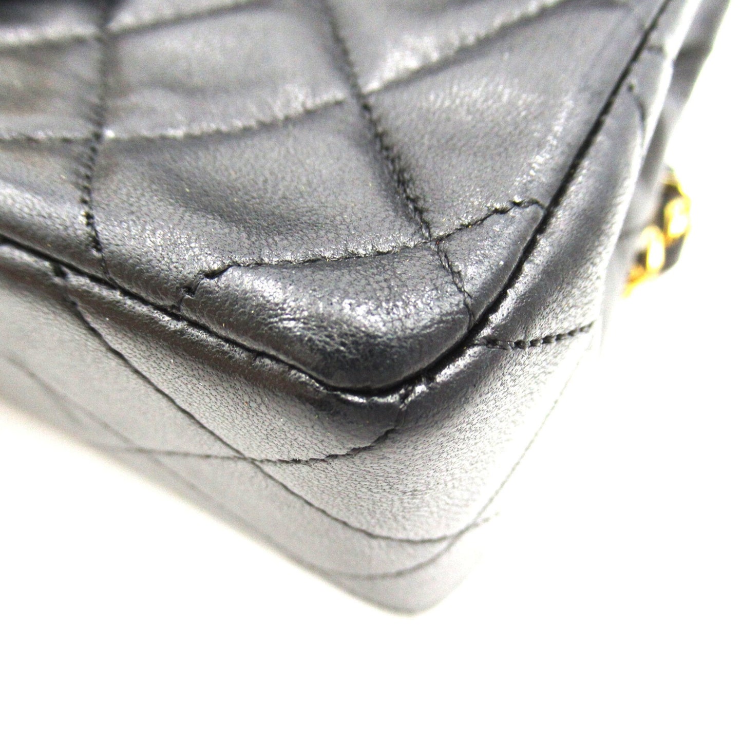 CHANEL Mini Materasse Chain Shoulder Black Lambskin (sheep leather)