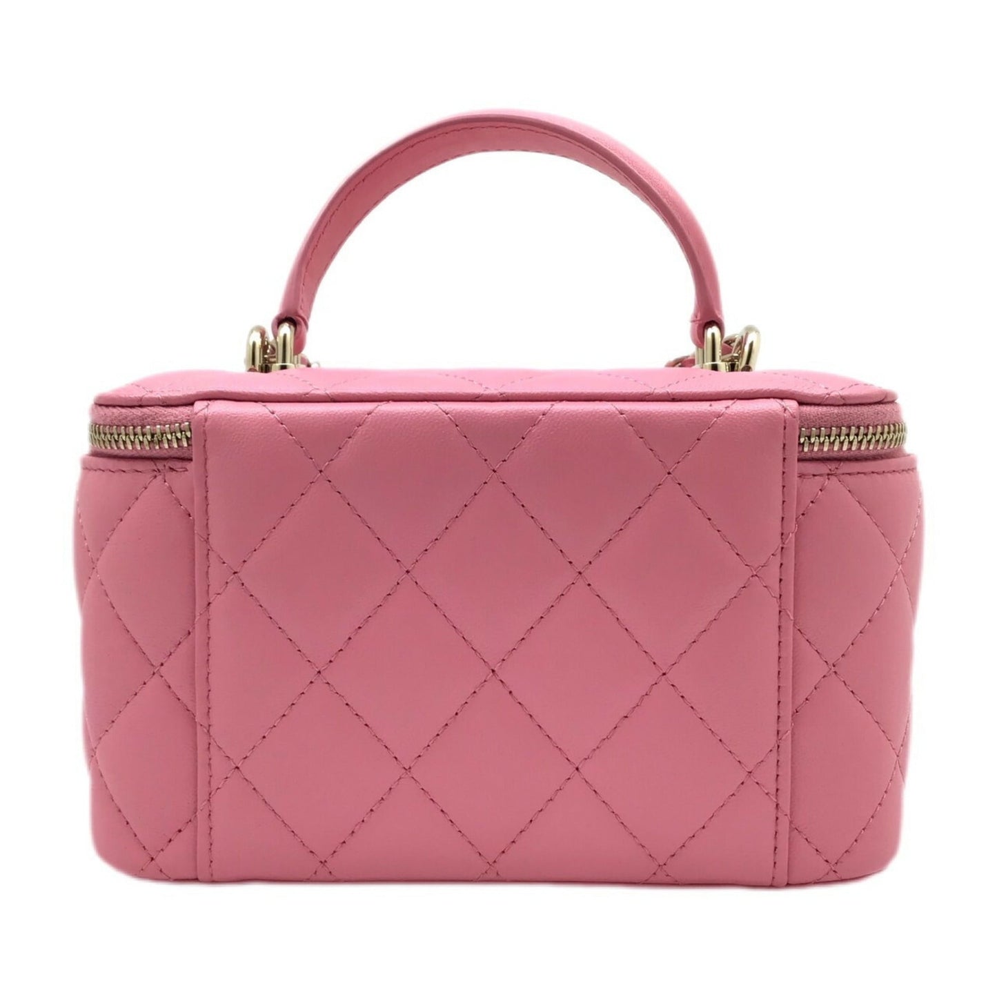 CHANEL Vanity Chain Bag AP2199 Lambskin Pink G Hardware Shoulder Women Men