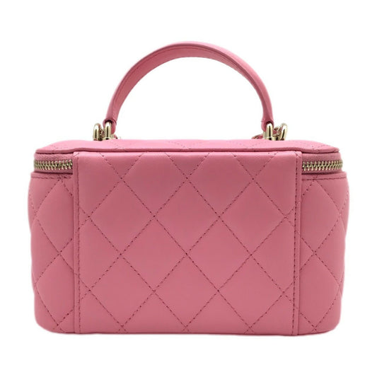 CHANEL Vanity Chain Bag AP2199 Lambskin Pink G Hardware Shoulder Women Men