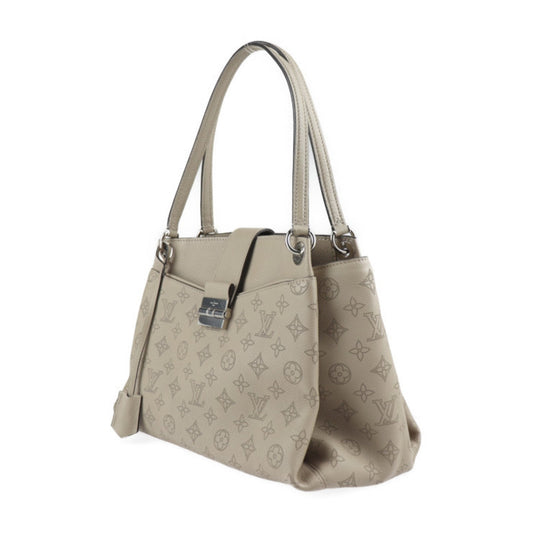 LOUIS VUITTON Sevres Handbag M41791 Monogram Mahina Galle Beige Silver Hardware Shoulder Bag Tote