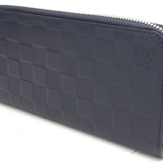 LOUIS VUITTON Round Long Wallet Damier Infini Zippy Vertical N63549 Cosmos Men's Noir