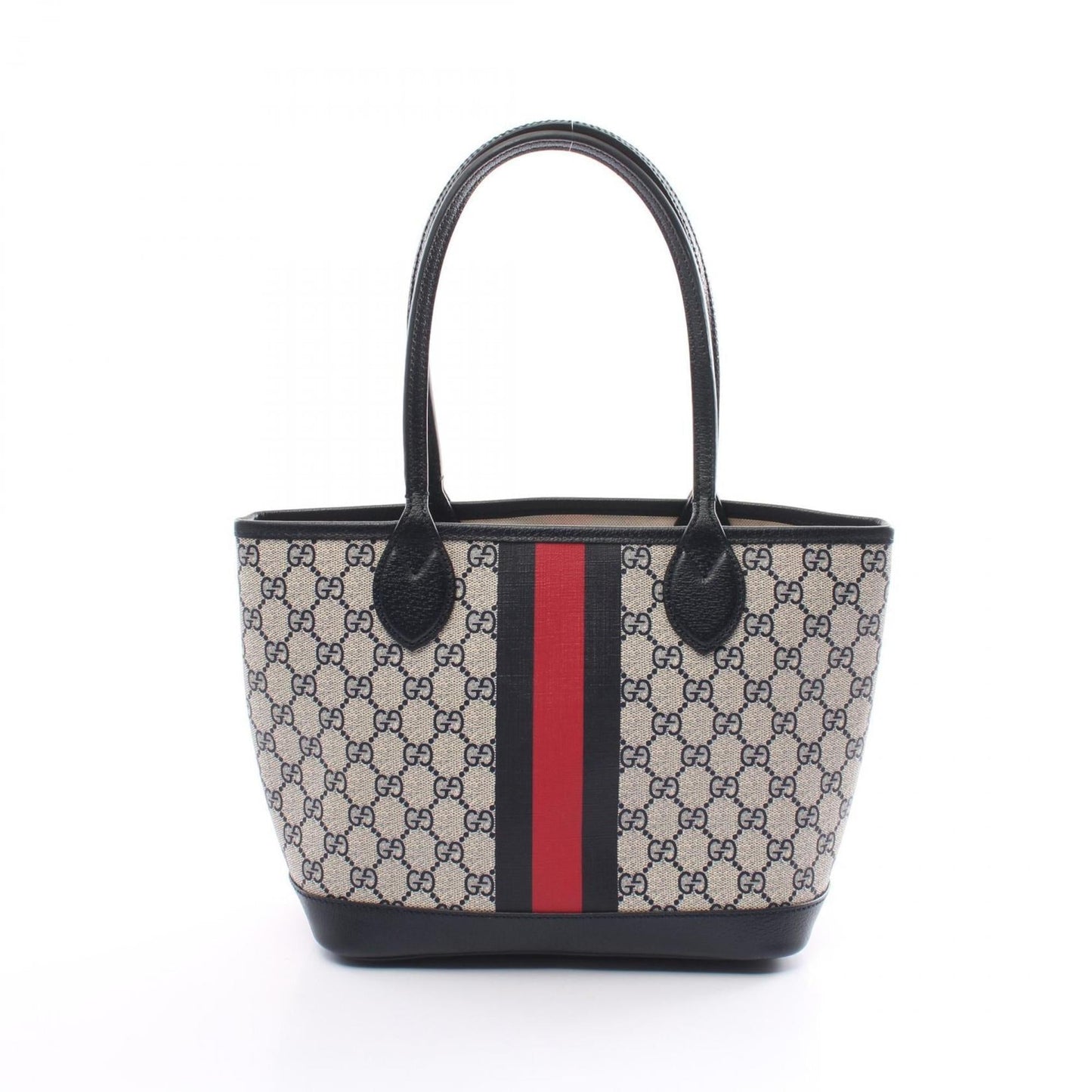 Gucci Black Multi-Color Coated Canvas Leather Tote Bag