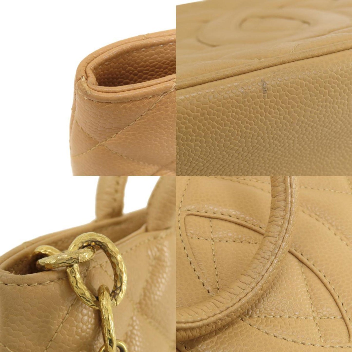 Chanel Reproduction Tote Bag Caviar Skin Women's