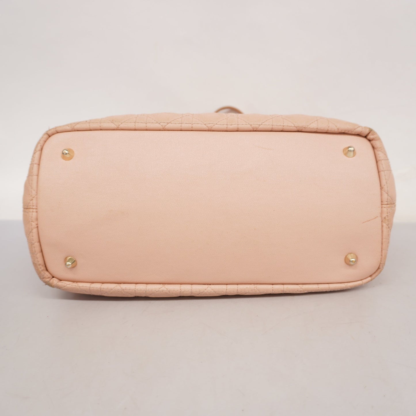 CHRISTIAN DIORAuth  2way Bag Cannage Lady Dior Women's Leather,PVC Tote Bag Pink