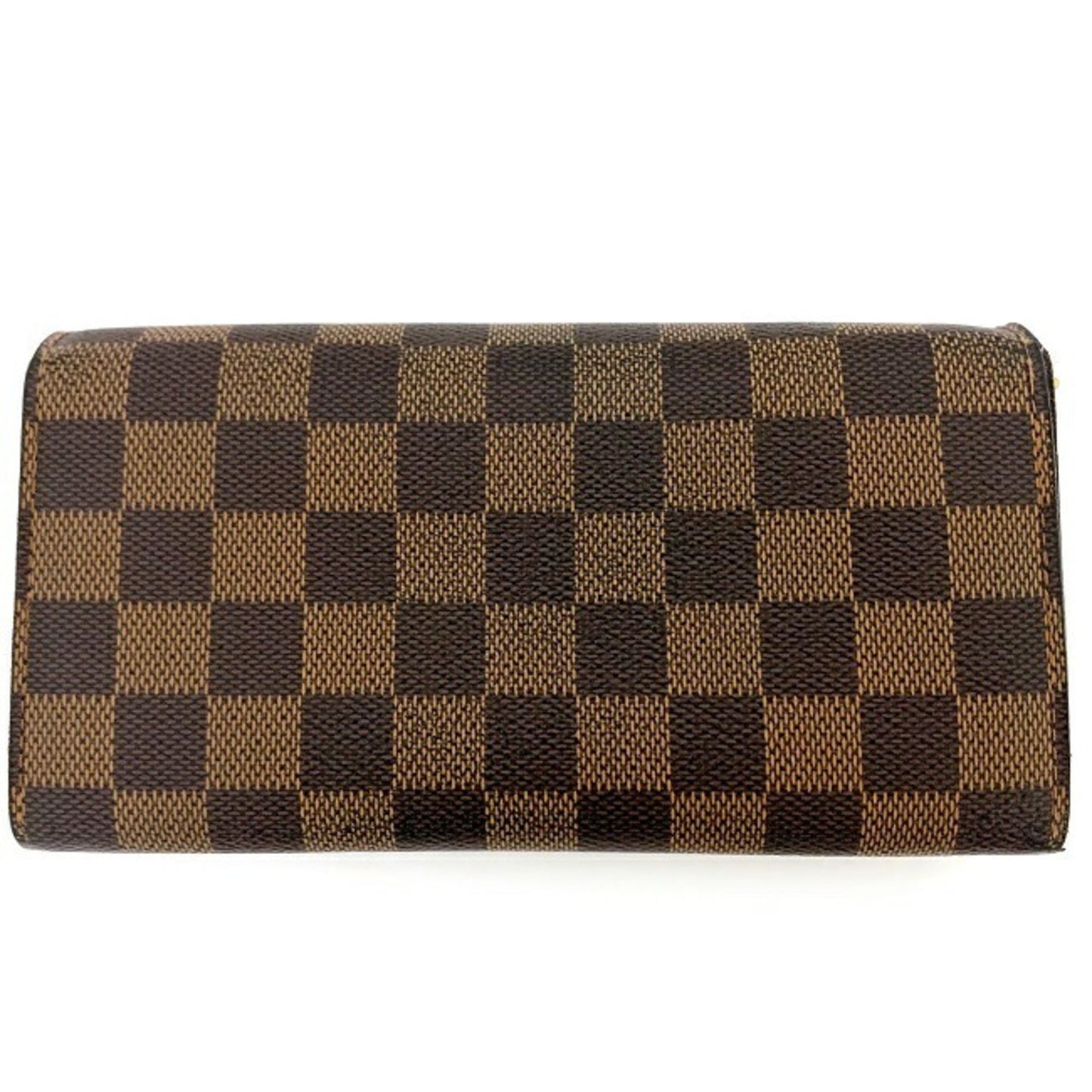 Louis Vuitton Portofeuil Sara Damier Ebene N61724 Long Bi-Fold Wallet Canvas CA2058 LOUIS VUITTON Coin Purse Flap Women's Men's