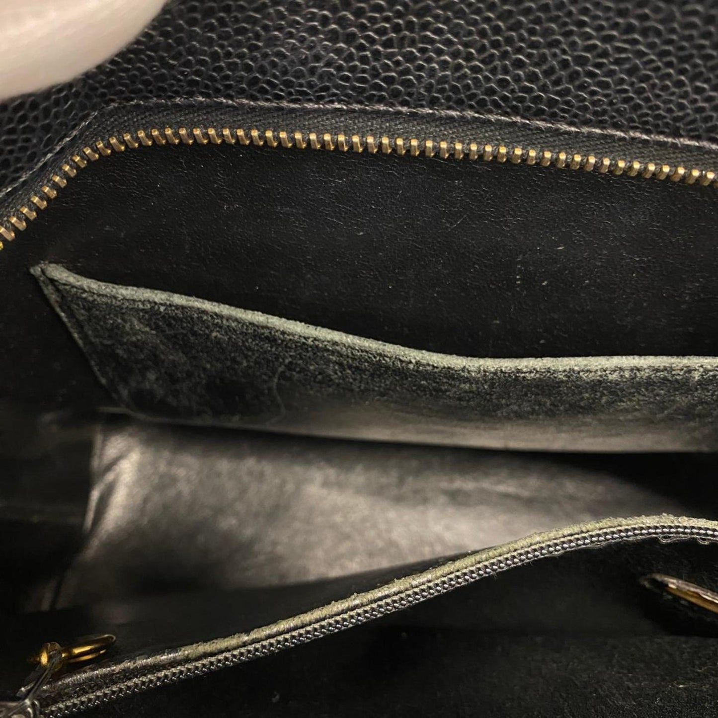 Chanel Tote Bag Reproduction Caviar Skin Black Women's