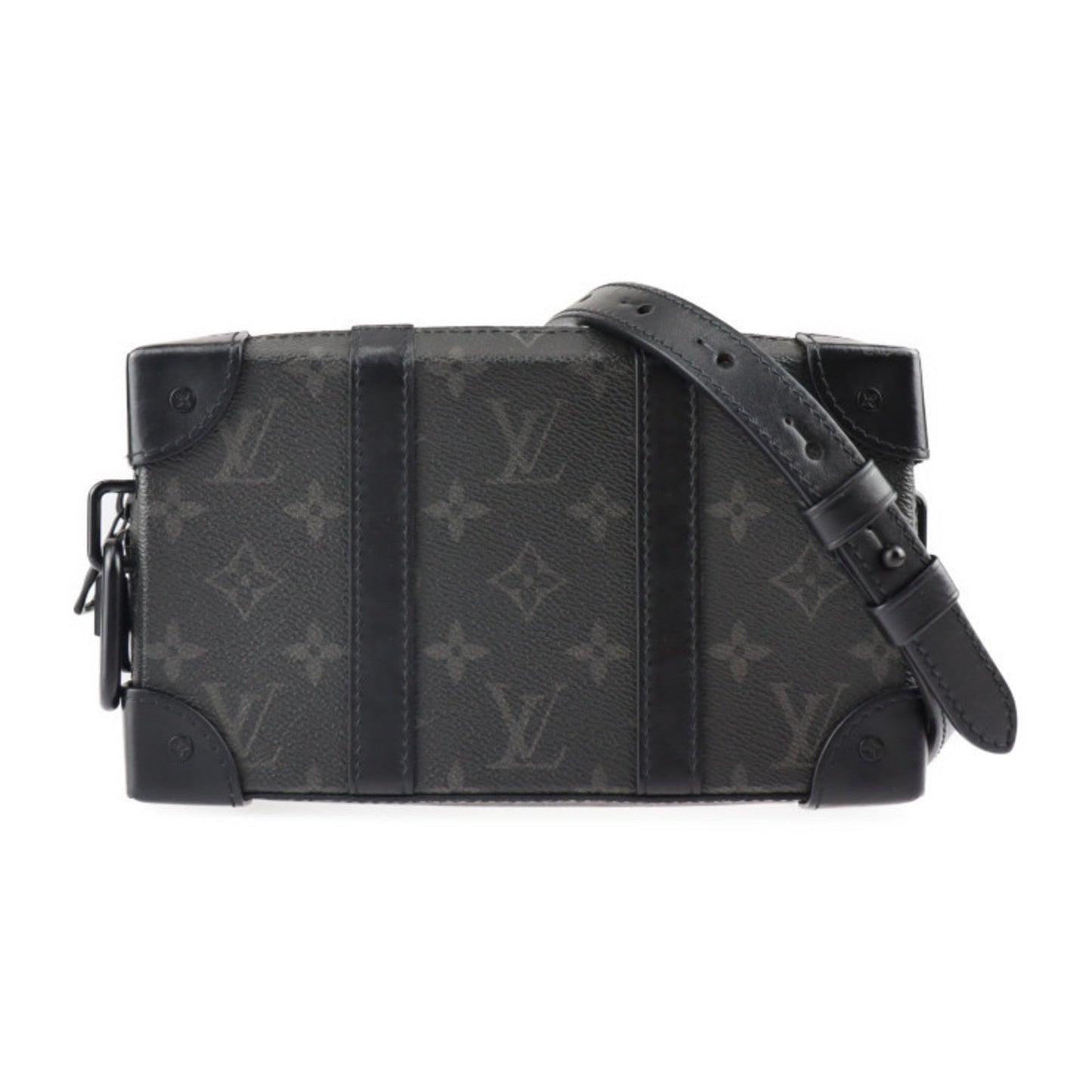 LOUIS VUITTON Soft Trunk Wallet Shoulder Bag M69838 Monogram Eclipse Leather Black Pochette 2WAY Clutch Second Vuitton