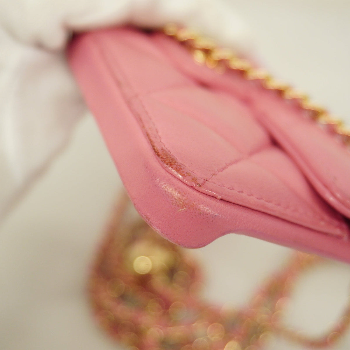 ChanelAuth  Matelasse Women's Bag Accessory Pink Smartphone case chain shoulder