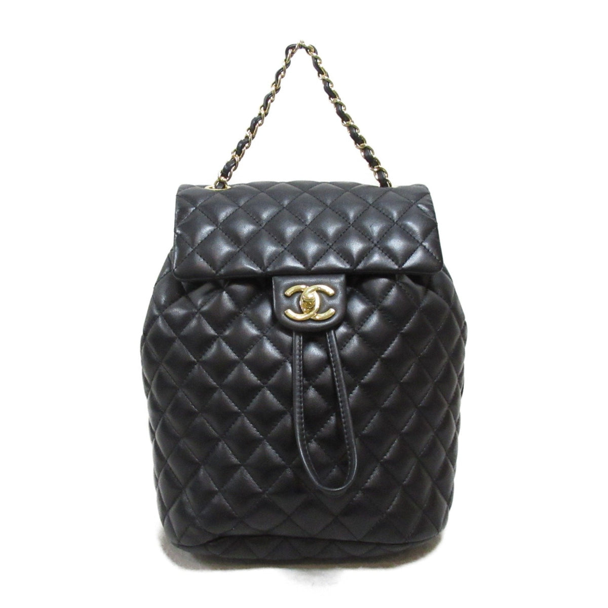CHANEL Matelasse Rucksack Black Lambskin (sheep leather)