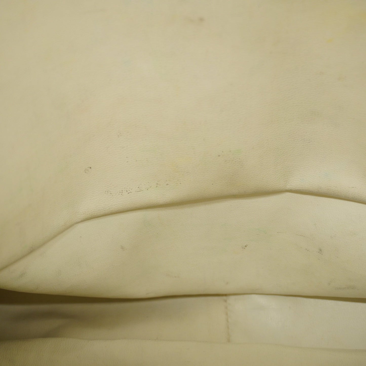 ChanelAuth  Chain Shoulder Women's Canvas Tote Bag Ivory,Red Color