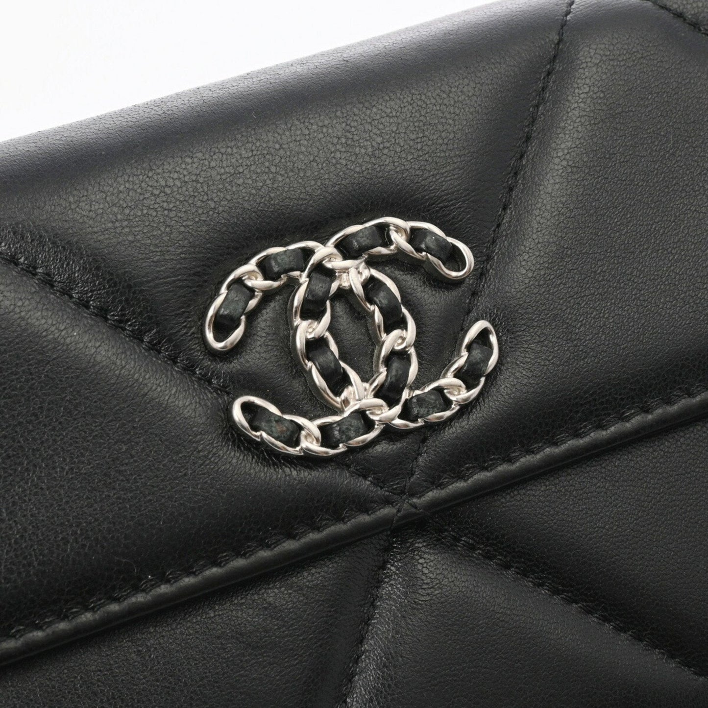 CHANEL Chanel 19 Flap Wallet Black AP0955 Women's Lambskin Long