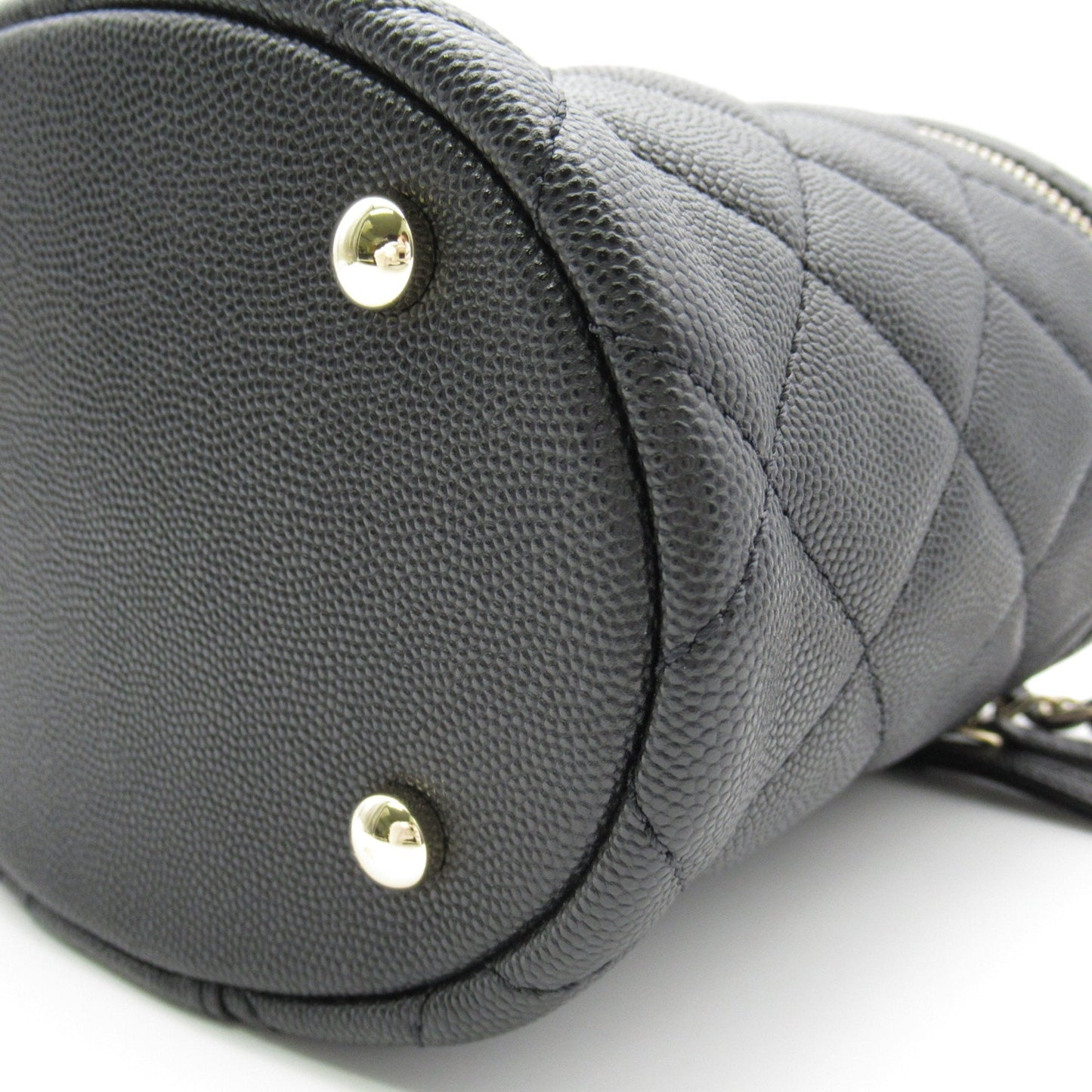 CHANEL Vanity ChainShoulder Bag Black Caviar Skin (Grained Calf)