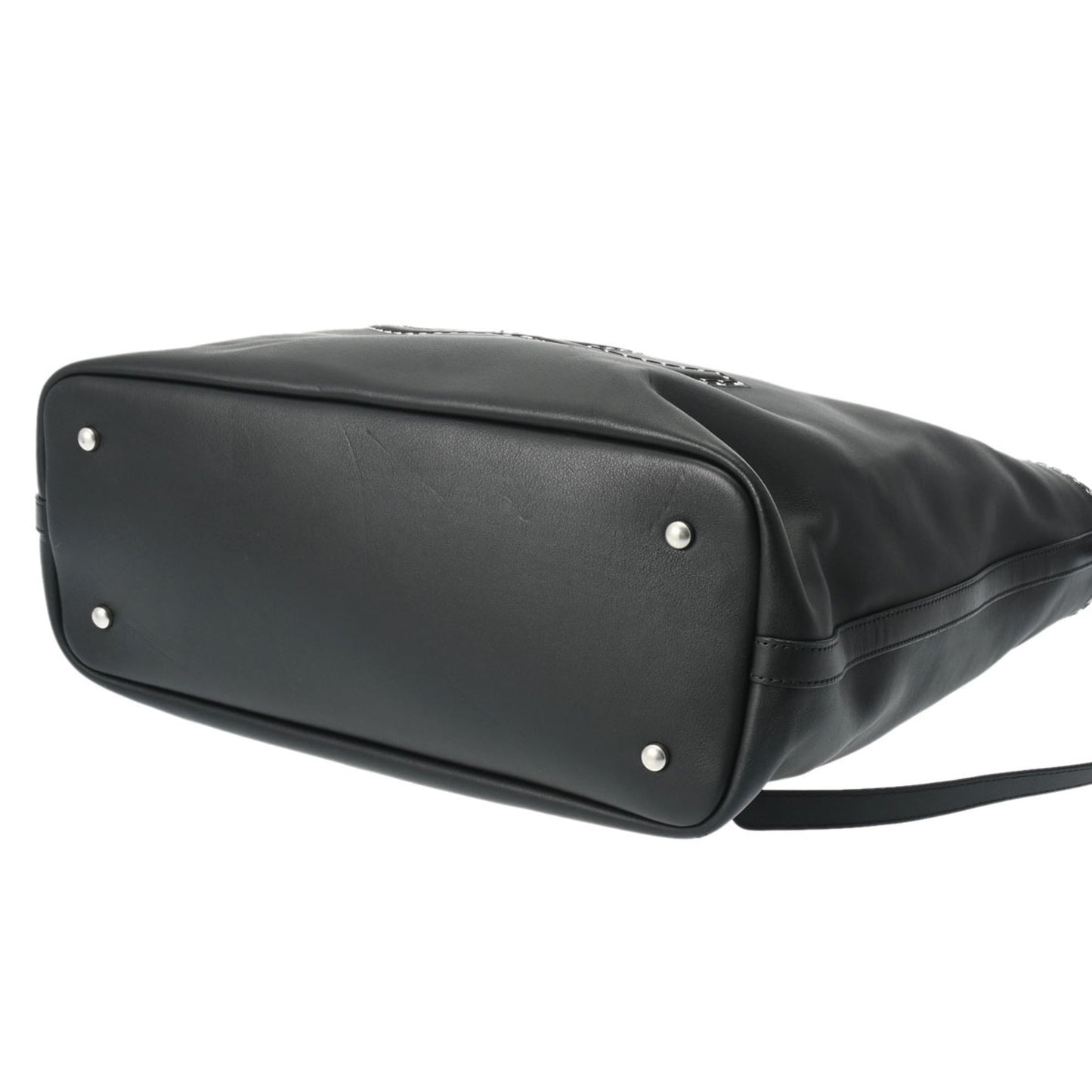 CHANEL Cava Large Size Black Women's Leather Tote Bag